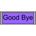 download Digital Display With Good Bye Text clipart image with 180 hue color
