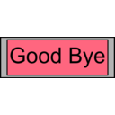 download Digital Display With Good Bye Text clipart image with 270 hue color