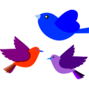 download Passarinhos Birds clipart image with 180 hue color