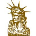 download Statue Of Liberty Detail clipart image with 225 hue color