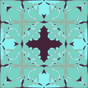 download Art Nouveau Tile Pattern clipart image with 180 hue color