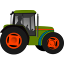 download Little Green Tractor clipart image with 315 hue color
