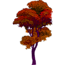 download Colorized Tree clipart image with 270 hue color
