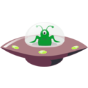download Ufo In Cartoon Style clipart image with 45 hue color