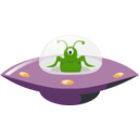 download Ufo In Cartoon Style clipart image with 0 hue color