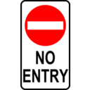 download Sign No Entry clipart image with 0 hue color
