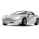 download Silvery Car clipart image with 270 hue color