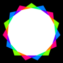download Pentadecagon Rgb Mix clipart image with 90 hue color
