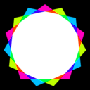download Pentadecagon Rgb Mix clipart image with 315 hue color