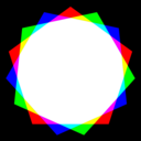 download Pentadecagon Rgb Mix clipart image with 0 hue color