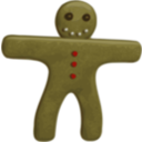 download Gingerbread Man clipart image with 0 hue color