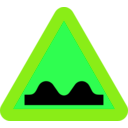 download Speed Bump Sign clipart image with 90 hue color