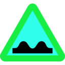 download Speed Bump Sign clipart image with 135 hue color