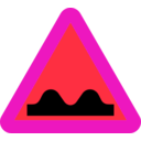 download Speed Bump Sign clipart image with 315 hue color