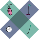 download Golf Decoration clipart image with 135 hue color