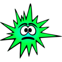 download Funny Red Bacteria clipart image with 135 hue color