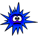 download Funny Red Bacteria clipart image with 225 hue color