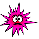 download Funny Red Bacteria clipart image with 315 hue color