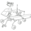 download Mars Exploration Rover clipart image with 135 hue color