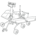 download Mars Exploration Rover clipart image with 180 hue color