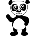 download Panda clipart image with 135 hue color