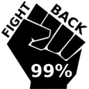 download Occupy Fight Back clipart image with 225 hue color