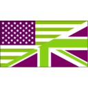 download Us Uk Flag clipart image with 90 hue color