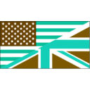 download Us Uk Flag clipart image with 180 hue color