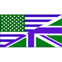 download Us Uk Flag clipart image with 270 hue color