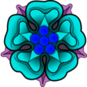 download Heraldic Rose clipart image with 180 hue color