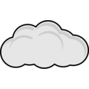download Simple Cloud clipart image with 225 hue color