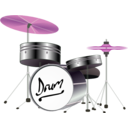download Drum Kit clipart image with 270 hue color