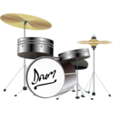 download Drum Kit clipart image with 0 hue color