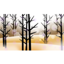 download Simple Snowscape clipart image with 225 hue color