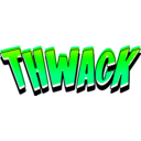 download Thwack Vintage Comic Book Sound Effects clipart image with 90 hue color