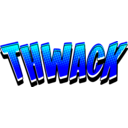 download Thwack Vintage Comic Book Sound Effects clipart image with 180 hue color