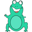 download Happy Frog clipart image with 45 hue color