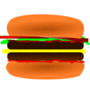 download Hamburger clipart image with 0 hue color