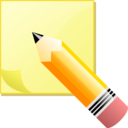 download Sticky Note Pad And Pencil clipart image with 0 hue color