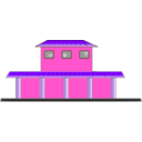 download Train Station clipart image with 270 hue color