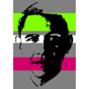 download Obama clipart image with 90 hue color
