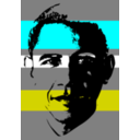 download Obama clipart image with 180 hue color