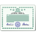 download Certificate clipart image with 0 hue color