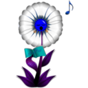 download Singing Daisy clipart image with 180 hue color
