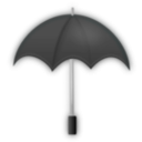 download Umbrella Black clipart image with 180 hue color