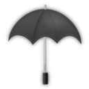 download Umbrella Black clipart image with 270 hue color