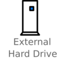 download External Hard Drive Labelled clipart image with 90 hue color