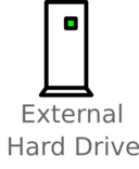 External Hard Drive Labelled