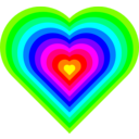download Geometric 12 Color Heart clipart image with 90 hue color