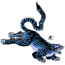 download Tiger clipart image with 180 hue color